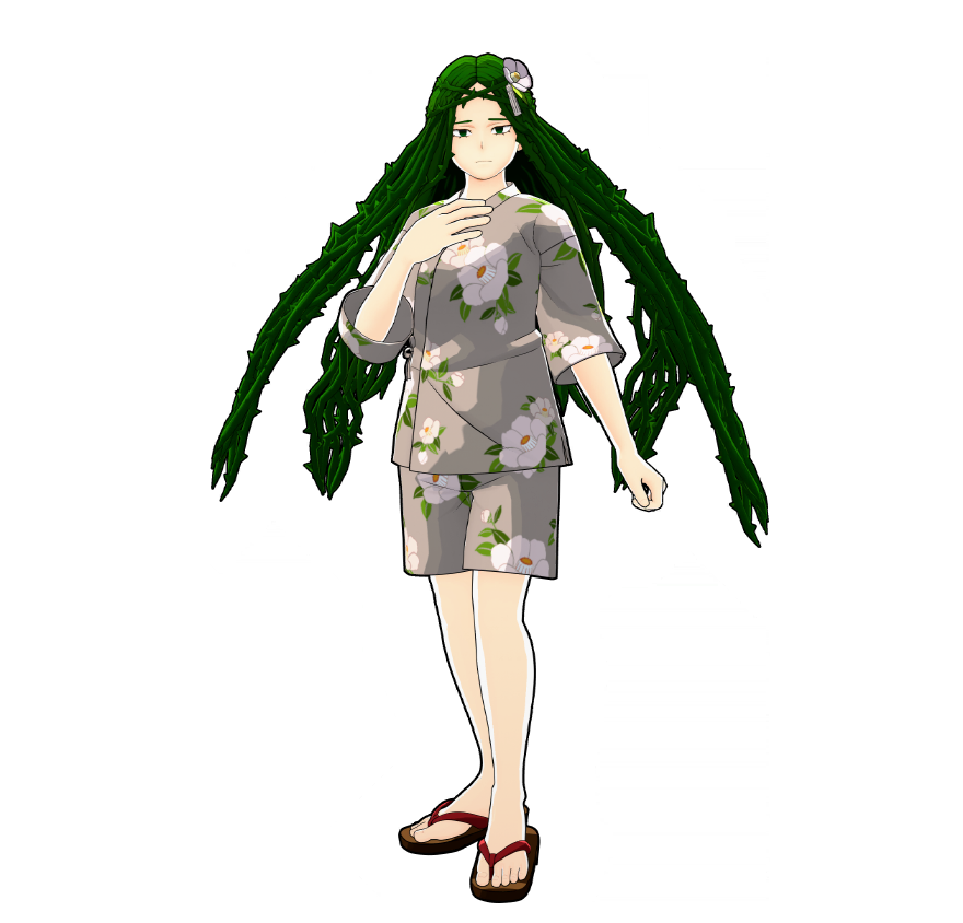 塩崎茨のお祭り浴衣衣装
あまり着ない服装なので少し落ち着かない様子